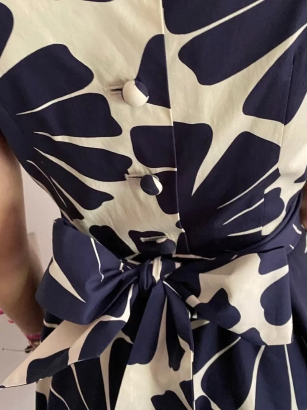 💙 J.Crew Blue Burst Belted A-Line Dress - Size 10 - Picture 8 of 9